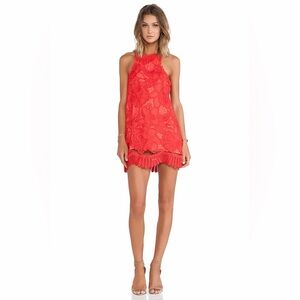 Lovers + Friends Coral Lace Easter Dress